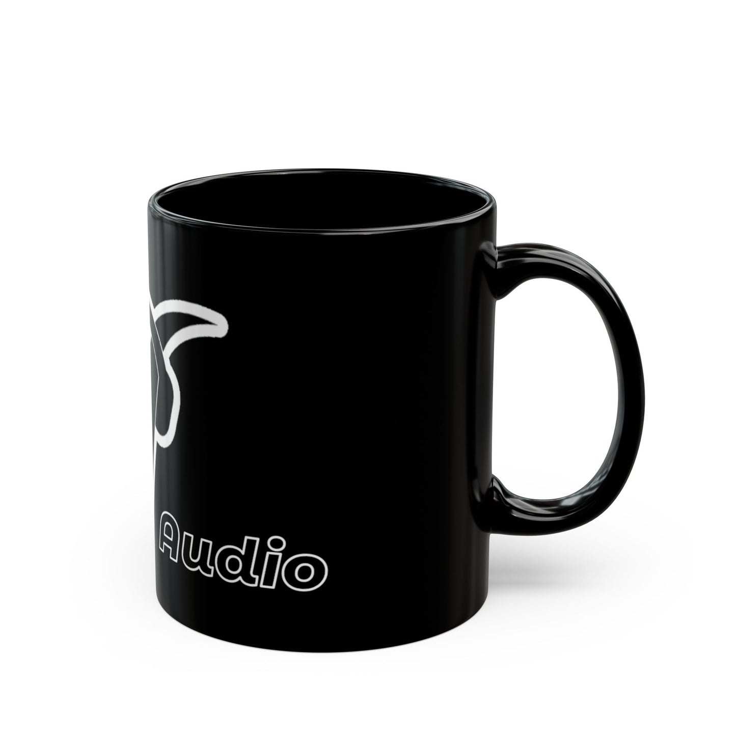 Custom Black Mug - 'Sapra Audio' Creative Design - Perfect Gift for Music Lovers