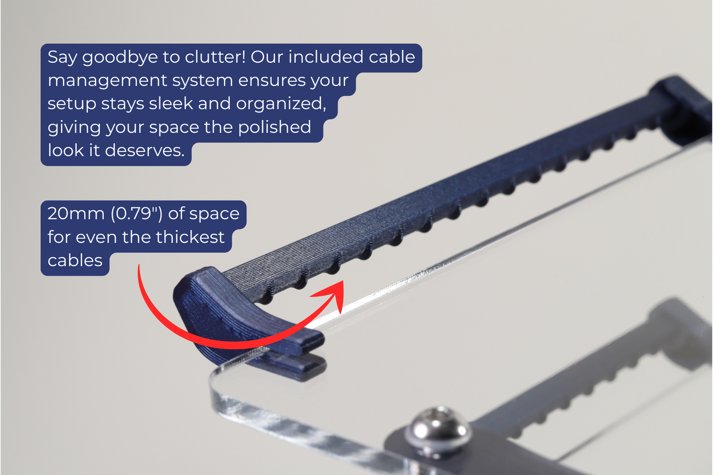 Medium Desktop Audio Rack | Internal Brackets | Acrylic Shelves