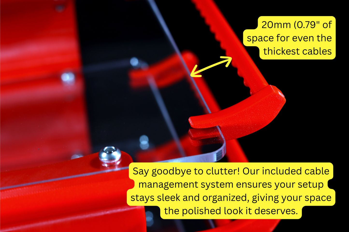 Large Desktop Audio Rack | External Brackets | Acrylic Shelves